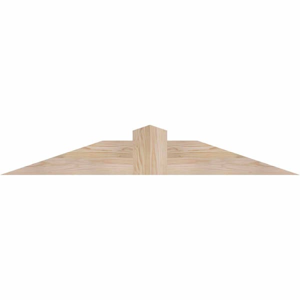 Ekena Millwork Portland Smooth Timber Gable Bracket, Douglas Fir, 48"W x 8"H x 1 1/2"D x 5 1/2"F, 4/12 Pitch GBW048X08X0206POR00SDF - main